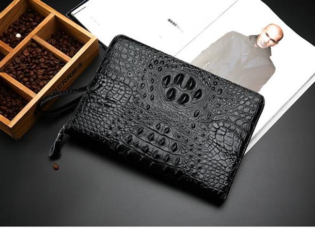 Clutch cầm tay da bò dập vân cá sấu CT25-D 25 Clutch cầm tay da bò dập vân cá sấu CT25-D