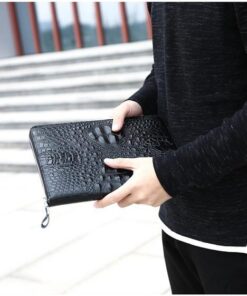 Clutch cầm tay da bò dập vân cá sấu CT25-D