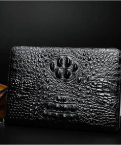 Clutch cầm tay da bò dập vân cá sấu CT25-D