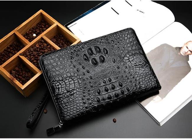 Clutch cầm tay da bò dập vân cá sấu CT25-D 23 Clutch cầm tay da bò dập vân cá sấu CT25-D