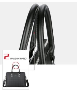 Cặp da kẻ caro VOP23