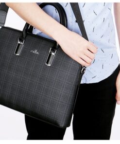 Cặp da kẻ caro VOP23