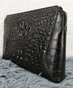 Clutch cầm tay khóa số vân cá sấu CT23-D