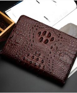 Clutch da bò dập vân cá sấu màu nâu CT25-N 7 Clutch da bò dập vân cá sấu màu nâu CT25-N