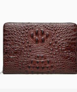 Clutch da bò dập vân cá sấu màu nâu CT25-N 6 Clutch da bò dập vân cá sấu màu nâu CT25-N