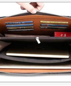Clutch da bò dập vân cá sấu màu nâu CT25-N 3 Clutch da bò dập vân cá sấu màu nâu CT25-N