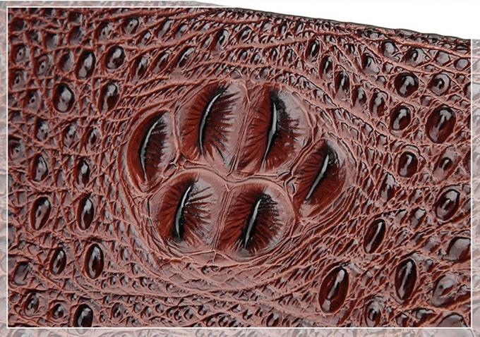 Clutch da bò dập vân cá sấu màu nâu CT25-N 27 Clutch da bò dập vân cá sấu màu nâu CT25-N