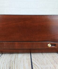 Clutch nam da bò màu nâu cao cấp VOC08