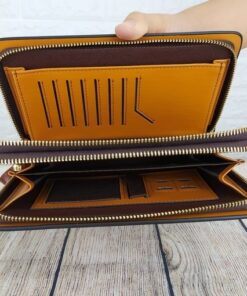 Clutch nam da bò màu nâu cao cấp VOC08