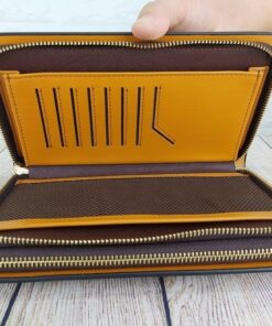 Clutch nam da bò màu nâu cao cấp VOC08