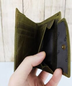 Ví da Cefiro dáng đứng màu xanh rêu NX23 13 Ví da Cefiro dáng đứng màu xanh rêu NX23