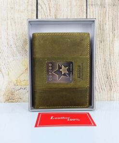Ví da Cefiro dáng đứng màu xanh rêu NX23 3 Ví da Cefiro dáng đứng màu xanh rêu NX23
