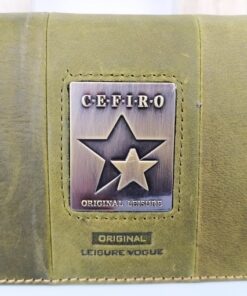 Ví da Cefiro dáng đứng màu xanh rêu NX23 6 Ví da Cefiro dáng đứng màu xanh rêu NX23