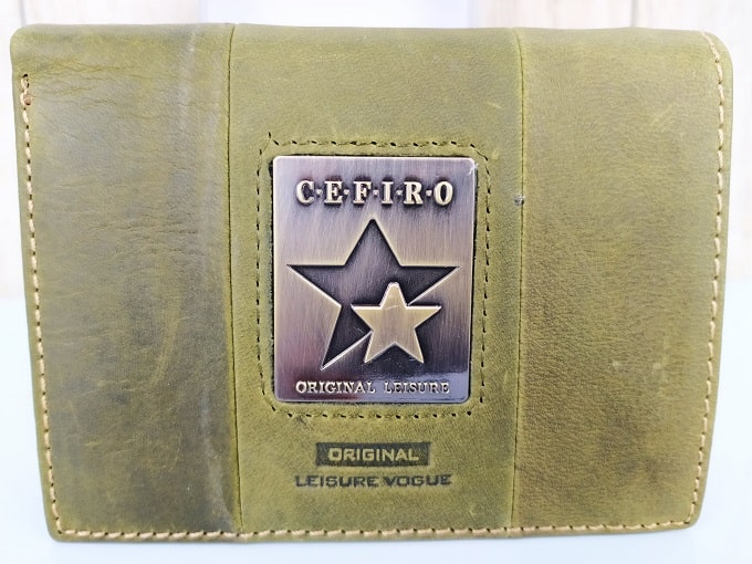 Ví da Cefiro dáng đứng màu xanh rêu NX23 22 Ví da Cefiro dáng đứng màu xanh rêu NX23