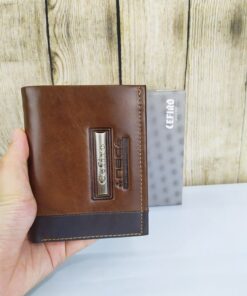 Ví da nam Cefiro viền chỉ nổi độc đáo DN49