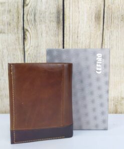 Ví da nam Cefiro viền chỉ nổi độc đáo DN49