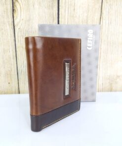 Ví da nam Cefiro viền chỉ nổi độc đáo DN49